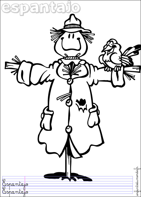 coloriage epouvantail 1